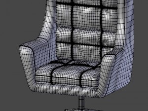 leather armchair Model 3D