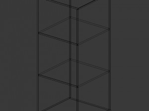 mini bookcase Modello 3D
