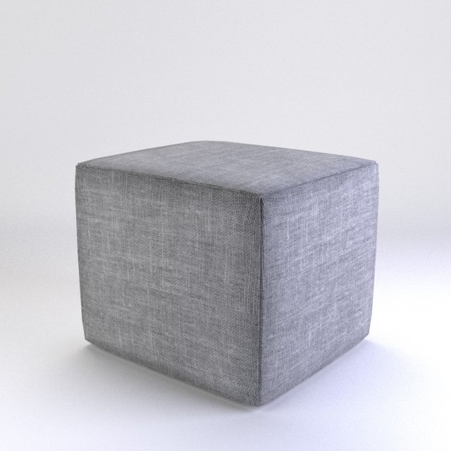 pouffe 3D Model .c4d .max .obj .3ds .fbx .stl .blend 