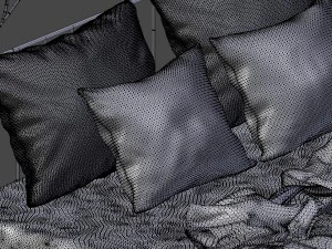 realistic bed 3D Model