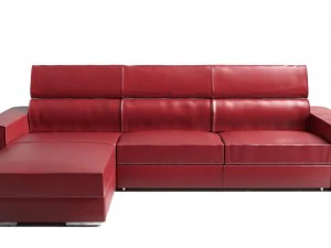 realistic corner sofa- wine red 3D Model