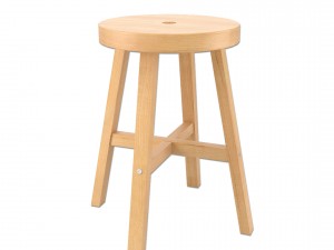 wood stool 3D मॉडल