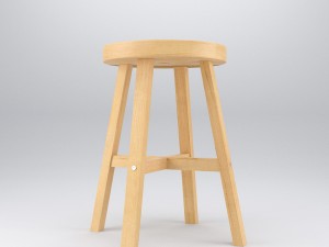 wood stool 3D मॉडल