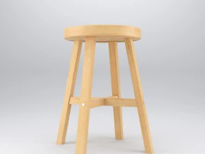 wood stool 3D Model