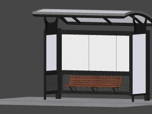 bus stop shelter 3D Model
