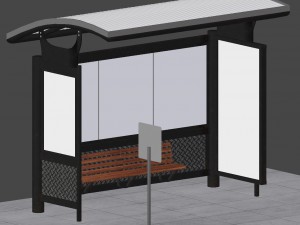 bus stop shelter 3Dモデル