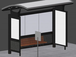 bus stop shelter 3D Model
