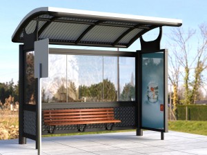 bus stop shelter Modelo 3D