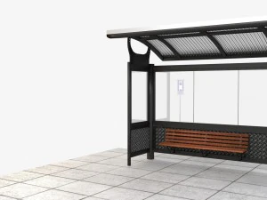 bus stop shelter 3D Model