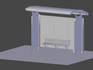 bus stop shelter 3Dモデル