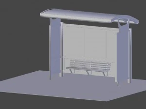 bus stop shelter 3D Model