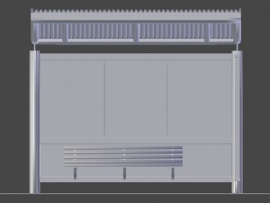 bus stop shelter 3Dモデル