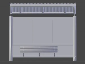 bus stop shelter 3D Model