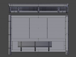 bus stop shelter 3Dモデル