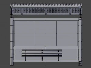 bus stop shelter 3D Model