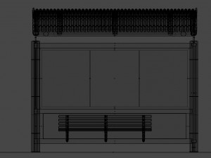 bus stop shelter 3Dモデル