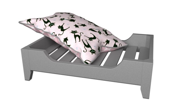 cat bed Modello 3D .c4d .max .obj .3ds .fbx .stl .blend 