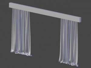 modern curtain 3D मॉडल