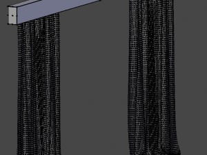 modern curtain 3D मॉडल
