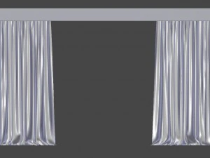현대 커튼 3D 모델