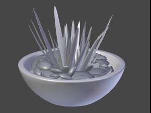 aloe vera - potted plant 2 3D Model