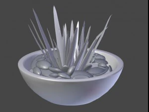 aloe vera - potted plant 2 3D Model