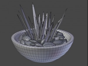 aloe vera - potted plant 2 3D Model