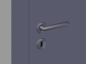 modern wooden door Modèle 3D