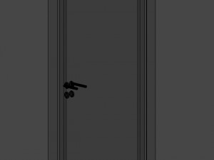 modern wooden door Modèle 3D