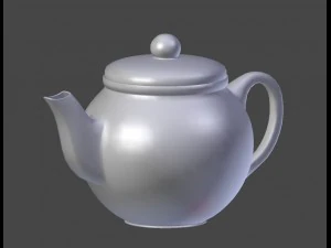 colorful teapot set 3D Model