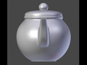 colorful teapot set 3D Model
