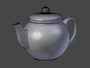 colorful teapot set 3D Model