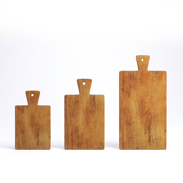 chopping board 5 set of 3 3D 模型 .c4d .max .obj .3ds .fbx .stl .blend 