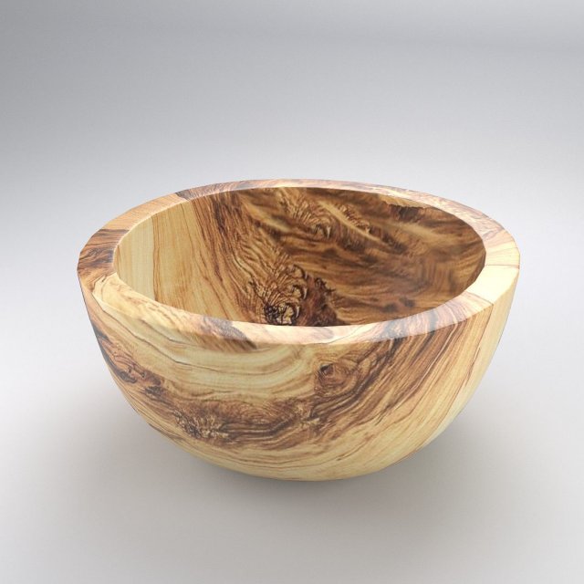 wood bowl Modello 3D .c4d .max .obj .3ds .fbx .stl .blend 