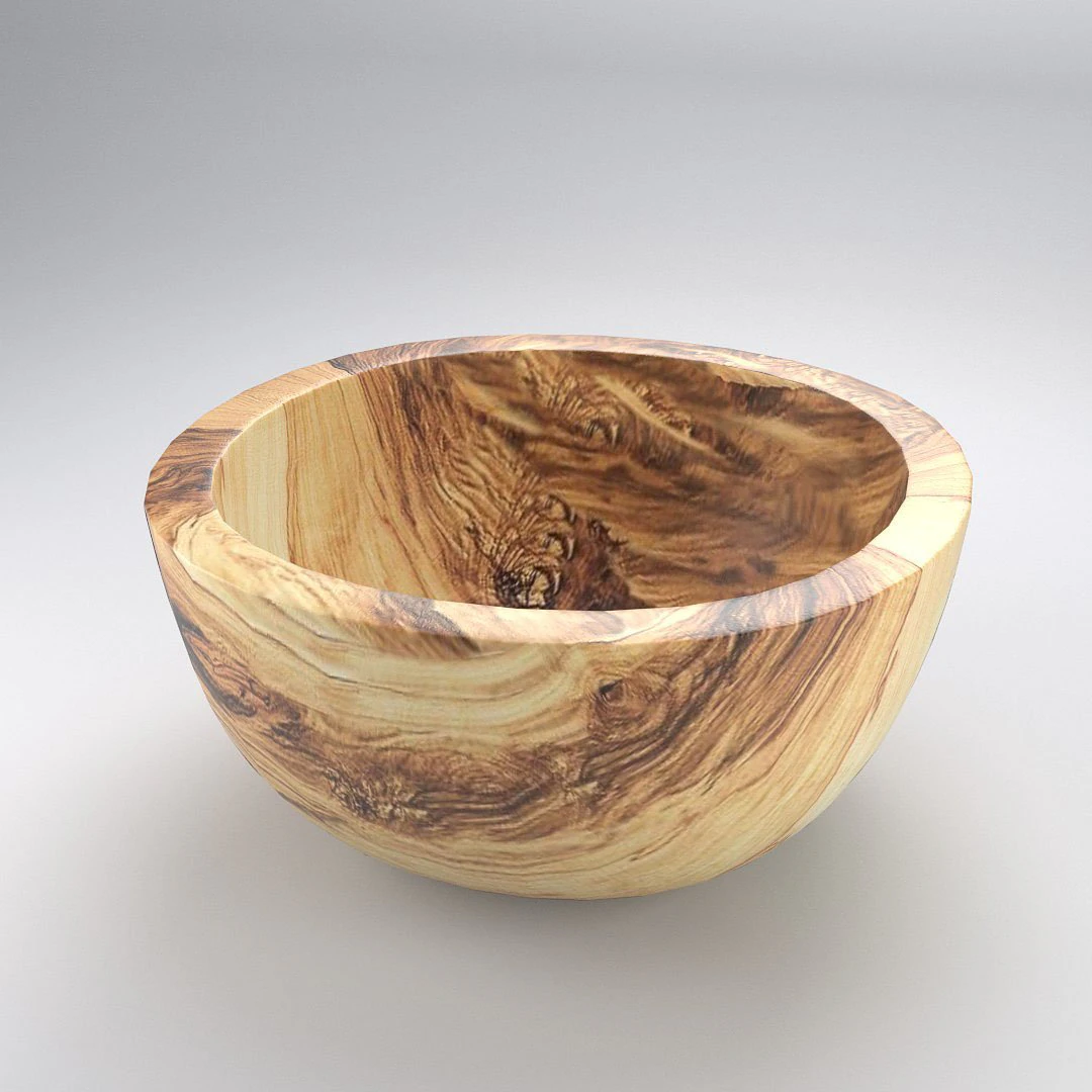 wood bowl 3D Model .c4d .max .obj .3ds .fbx .stl .blend 