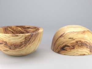 wood bowl Modello 3D