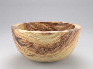 wood bowl Modello 3D