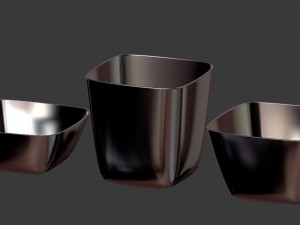 a set of minimal tableware 3D-Modell