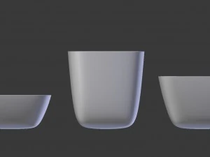 a set of minimal tableware 3D Model
