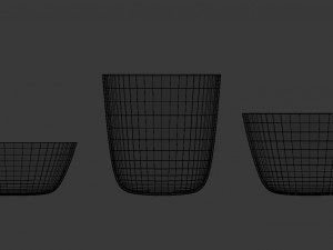 a set of minimal tableware 3D-Modell