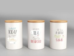 storage jars - set of 3 3D Model
