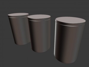 storage jars - set of 3 Model 3D