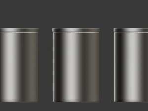 storage jars - set of 3 3D Model