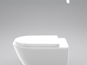 wall hung toilet Model 3D