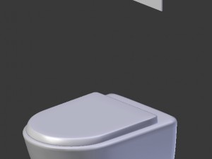 wall hung toilet Model 3D
