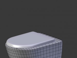wall hung toilet Model 3D
