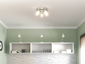 ceiling lamp 3 spot Model 3D