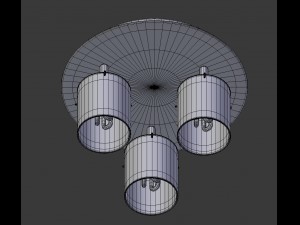 ceiling lamp 3 spot Model 3D