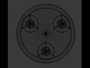 ceiling lamp 3 spot Model 3D