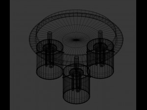 ceiling lamp 3 spot Model 3D